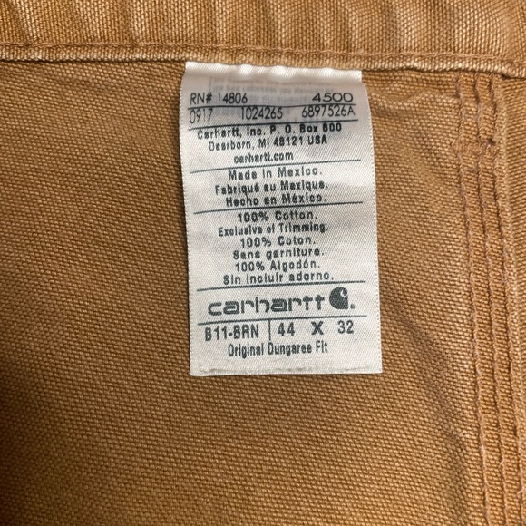 Carhartt - Loose Fit Washed Duck Utility Work Pant - Brown - 44x32 - Picture 7 of 7
